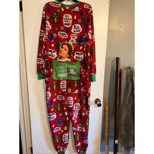 Elf 1-Piece Pajamas Fleece Adult 3X 22W- 24W Drop-Seat Sleepwear Warm Pjs NWT